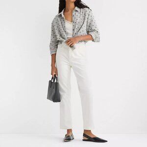 Loft Straight Corduroy Size 29 (8) Whisper White